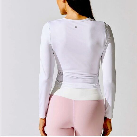EleVen by Venus Williams fallen petals wrap long sleeve top White NWT. - Picture 2 of 8